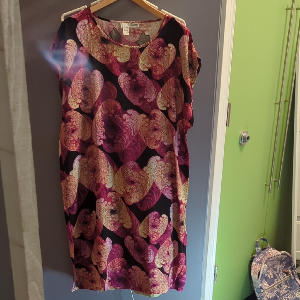 New Look Pink Sheath Midi Dress Crew Neck